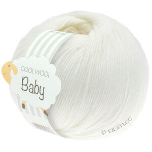 Lana Grossa COOL WOOL Baby Uni/Print 50g | 207-blanc