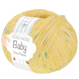 Lana Grossa COOL WOOL Baby Uni/Print 50g | 374-jaune citrus/jaune/turquoise/vert mai