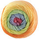 Lana Grossa COOL WOOL Big Color | 4036-bleu clair/vert clair/jaune/saumon/orange/carnation