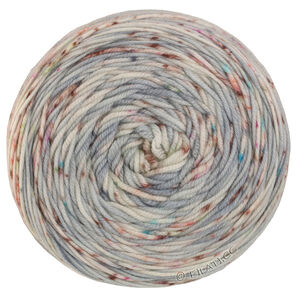 Lana Grossa COOL WOOL  Hand-dyed | 06-bleu glace/gris/blanc/rose vif/gris foncé