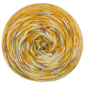 Lana Grossa COOL WOOL  Hand-dyed | 13-jaune doré/gris/nature/jaune clair/turquoise/rouge vin
