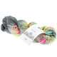 Lana Grossa COOL WOOL Hand-dyed | 105-gris moyen/gris foncé/rose/rose vif/turquoise/orange