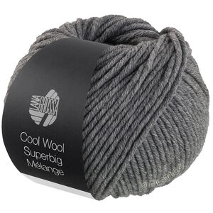 Lana Grossa COOL WOOL Superbig Mélange | 217-gris foncé chiné