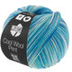 Lana Grossa COOL WOOL Print | 844-turquoise/bleu clair/bleu azur/écru