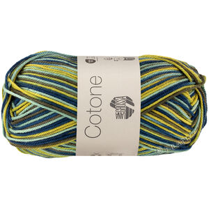 Lana Grossa COTONE  Print/Spray/Mouliné | 360-vert réséda/pétrole foncé/olive clair/olive foncé