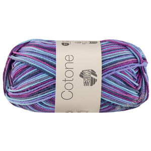Lana Grossa COTONE  Print/Spray/Mouliné | 362-violet/pourpre/pétrole foncé/turquoise