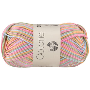Lana Grossa COTONE  Print/Spray/Mouliné | 365-pêche/rosé/bleu glace/vert pâle