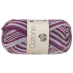 Lana Grossa COTONE  Print/Spray/Mouliné | 368-violet/orchidée violette/lilas/gris