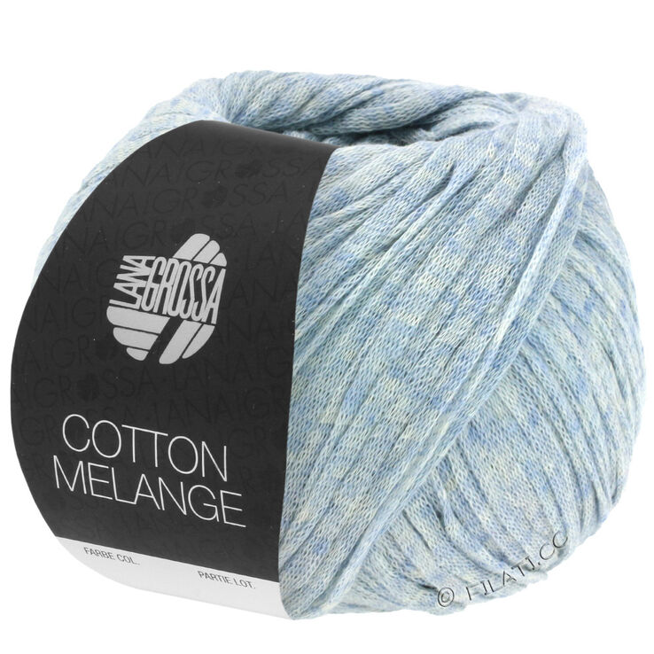 Lana Grossa COTTON MÉLANGE | 01-bleu gris