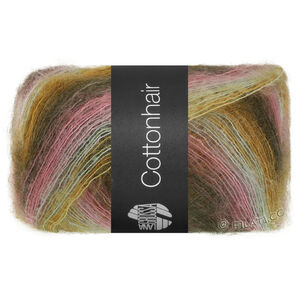 Lana Grossa COTTONHAIR | 109-vieux rose/brun doré/turquoise menthe/brun gris/vert foncé