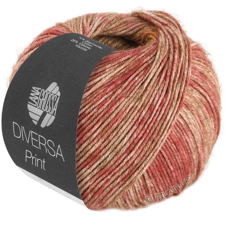 Lana Grossa DIVERSA PRINT | 101-terre cuite/ocre/chameau/rouge brique/taupe