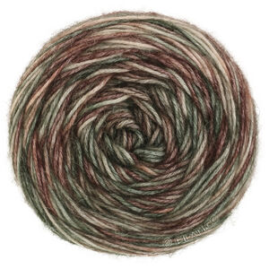 Lana Grossa ECOPUNO Hand-dyed | 55-vert mousse/beige/brun noir/menthe/brun gris