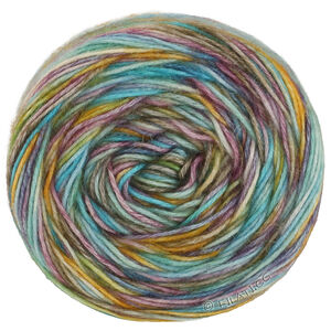 Lana Grossa ECOPUNO Hand-dyed | 57-bleu clair/jaune/orange/gris/mûre/turquoise/bleu noir
