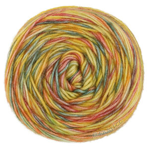 Lana Grossa ECOPUNO Hand-dyed | 58-orange/gris vert/jaune canari/vanille/rouge carmin