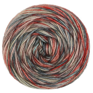 Lana Grossa ECOPUNO Hand-dyed | 62-pétrole/beige gris/brun gris/gris vert/terre cuite