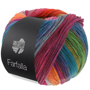 Lana Grossa FARFALLA | 12-bleu foncé/turquoise/gris/vert foncé/vert/orange/corail/fuchsia/bordeaux/vert clair/saumon