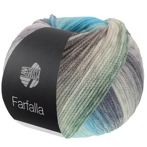 Lana Grossa FARFALLA | 15-bleu foncé/bleu clair/gris foncé/gris clair/terre d'ombre/turquoise/mûre/gris pourpre/beige/pétrole/rouge vin/rose/vert