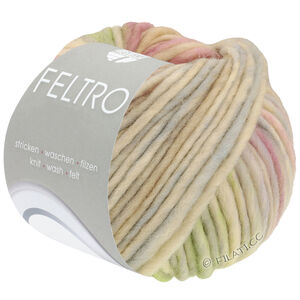 Lana Grossa FELTRO Camino | 847-vert jaune/vert pâle/gris clair/rose/lilas/jaune sable