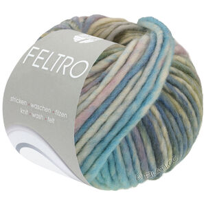 Lana Grossa FELTRO Camino | 848-bleu gris/gris/turquoise/pétrole/gris foncé/beige gris