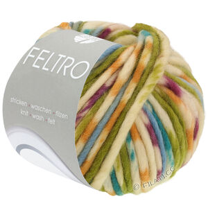 Lana Grossa FELTRO Fuoco | 732-prune/bleu clair/turquoise/jaune sable/olive/beige clair