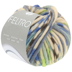 Lana Grossa FELTRO Fuoco | 733-bleu clair/bleu/gris clair/gris foncé/vert clair/nature