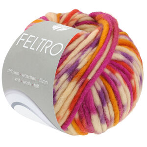 Lana Grossa FELTRO Fuoco | 734-rose/fuchsia/lilas/orange/crème
