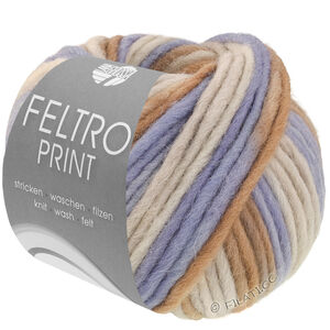 Lana Grossa FELTRO Print | 1314-gris clair/taupe/bleu comme violettes/beige