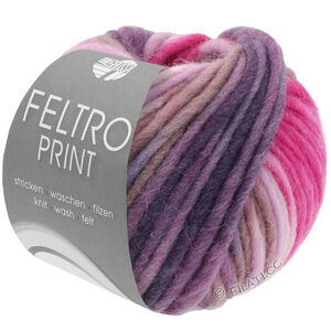 Lana Grossa FELTRO Print | 0396-rose vif/rose/violette antique/prune