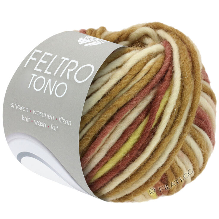Lana Grossa FELTRO Tono | 1051-beige gris/kaki/jaune/bordeaux/vieux rose