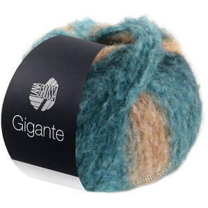 Lana Grossa GIGANTE | 09-turquoise/pétrole gris/pétrole foncé/chameau/beige