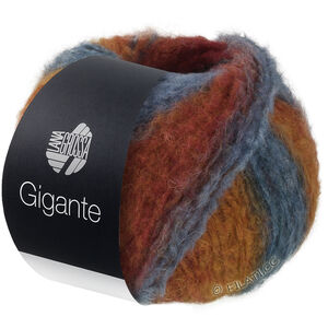 Lana Grossa GIGANTE | 19-gris acier/bleu gris/ocre/brun rouge/rouge vin