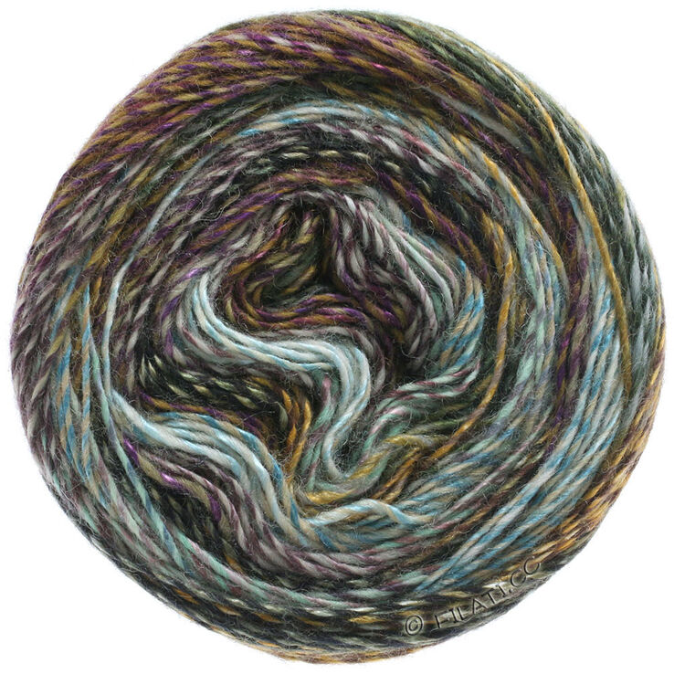 Lana Grossa GIOIA | 101-argent/menthe/beige gris/aubergine/gris vert/doré/noir