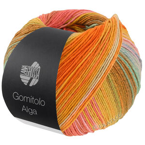 Lana Grossa GOMITOLO ALGA | 2022-vert jaune/orange jaune/orange rouge/saumon/blanc/turquoise/ocre/vert tendre/rose