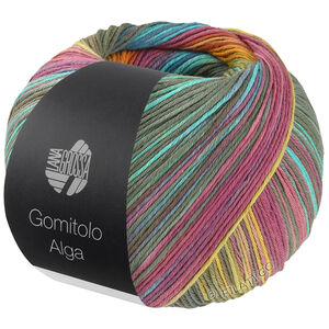 Lana Grossa GOMITOLO ALGA | 2027-gris vert/turquoise/fuchsia/jaune/vert printanier/orange/olive/bleu ciel/bleu/vieux rose/blanc