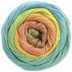 Lana Grossa GOMITOLO ALOHA | 305-jaune/orange/saumon/vert clair/vert bleu/sable/brun clair