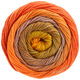 Lana Grossa GOMITOLO ALOHA | 306-orange jaune/orange rouge/brun doré/bois de rose/brun noisette