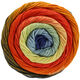 Lana Grossa GOMITOLO ALOHA | 317-pêche/orange/potiron/bleu gris/violet bleu/moka