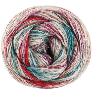 Lana Grossa GOMITOLO CALIFORNIA | 3048-gris argent/gris foncé/pétrole/rouge rouille/fuchsia/vieux rose