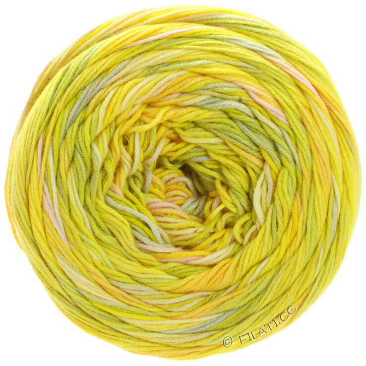 Lana Grossa GOMITOLO DENIM GRAFFITI | 351-jaune/pistache/saumon/rose/gris clair