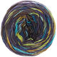 Lana Grossa GOMITOLO DENIM GRAFFITI | 354-aubergine/bleu foncé/menthe/turquoise/jaune/pistache