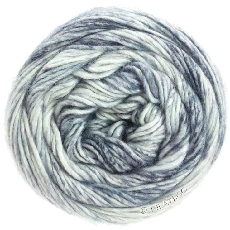 Lana Grossa GOMITOLO DUO 250 | 901-écru/gris clair/gris moyen/gris foncé