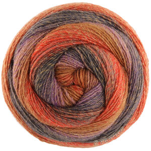 Lana Grossa GOMITOLO GALA | 4026-violette antique/brun gris/rouille/orange/jaune ocre