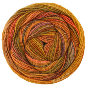 Lana Grossa GOMITOLO INTENSO | 244-orange/nougat/ocre/bleu gris/brun clair/brun foncé/brun rouge/corail