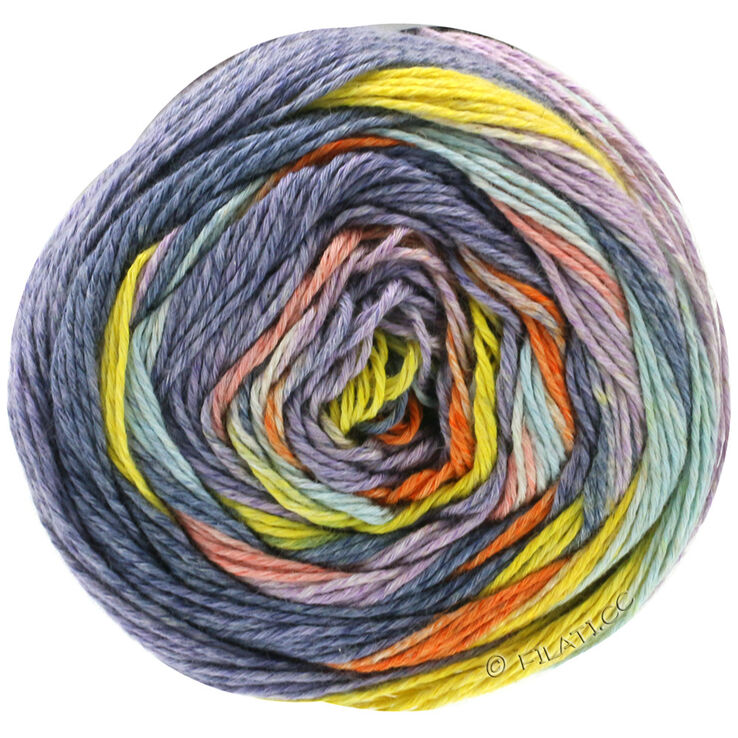 Lana Grossa GOMITOLO LINO | 2011-violette antique/saumon/orange/jaune/bleu gris/bleu acier