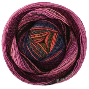 Lana Grossa GOMITOLO MODO | 623-rouge noir/rouge gris/corail/rose vif/pétrole foncé/olive foncé/bordeaux/fuchsia