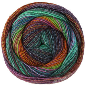 Lana Grossa GOMITOLO MODO | 624-olive/brun jaune/turquoise/brun foncé/bleu foncé/vert foncé/jade/fuchsia/aubergine