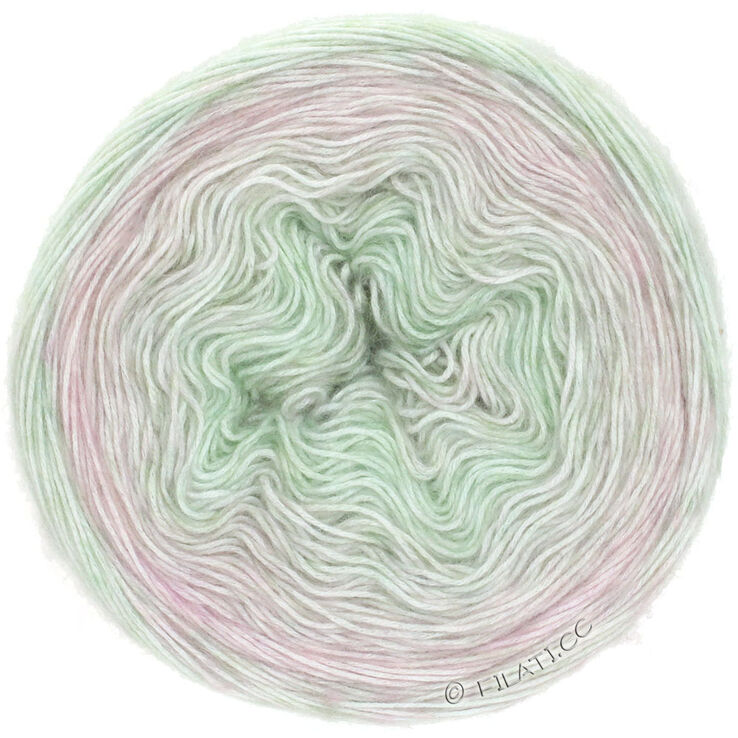 Lana Grossa GOMITOLO PUNO | 01-vert tendre/rosé