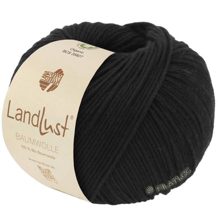 Lana Grossa LANDLUST BAUMWOLLE (GOTS) | 01-noir