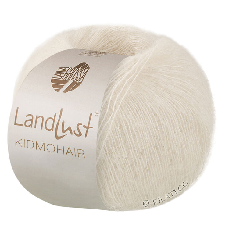 Lana Grossa LANDLUST KIDMOHAIR | 01-laine blanche