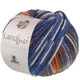 Lana Grossa LANDLUST Naturwolle Print | 102-bleu/orange tacheté
